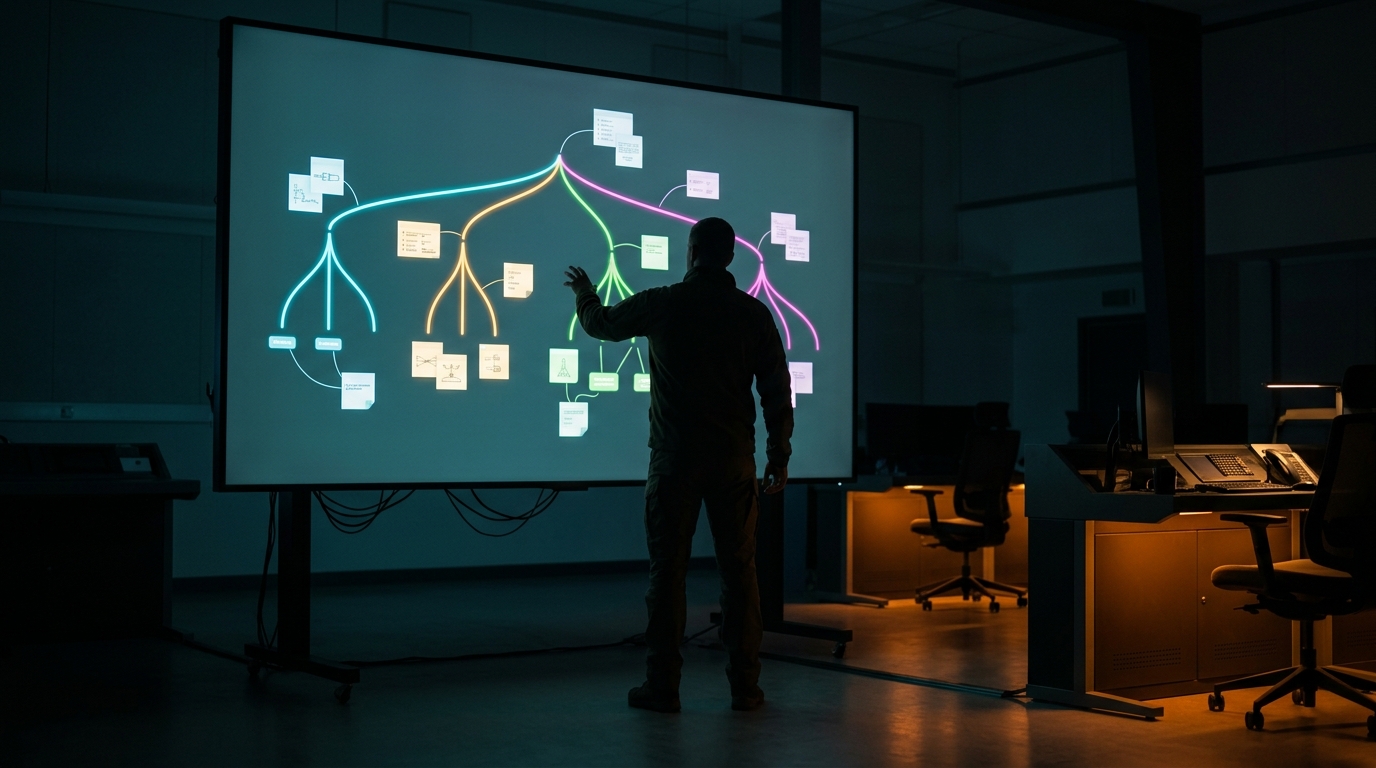 Analyst reviewing the intel against the platform