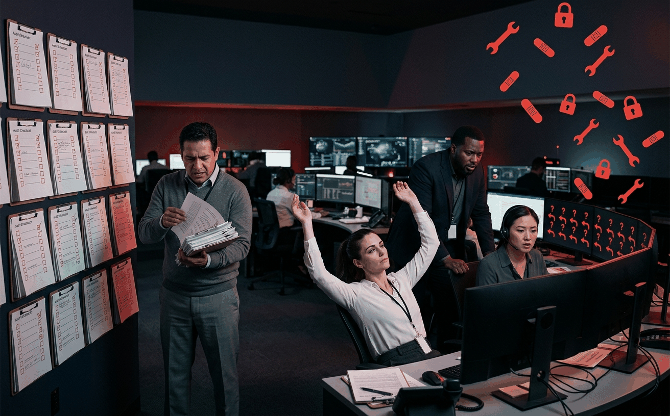 Problem: defender team scrambling reactively with no rolling adversary profiles, same adversary returns without context